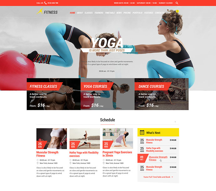 Responsywny motyw Fitness Sport Gym