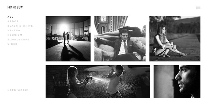 ボウ-クリーンな写真ポートフォリオのテーマ