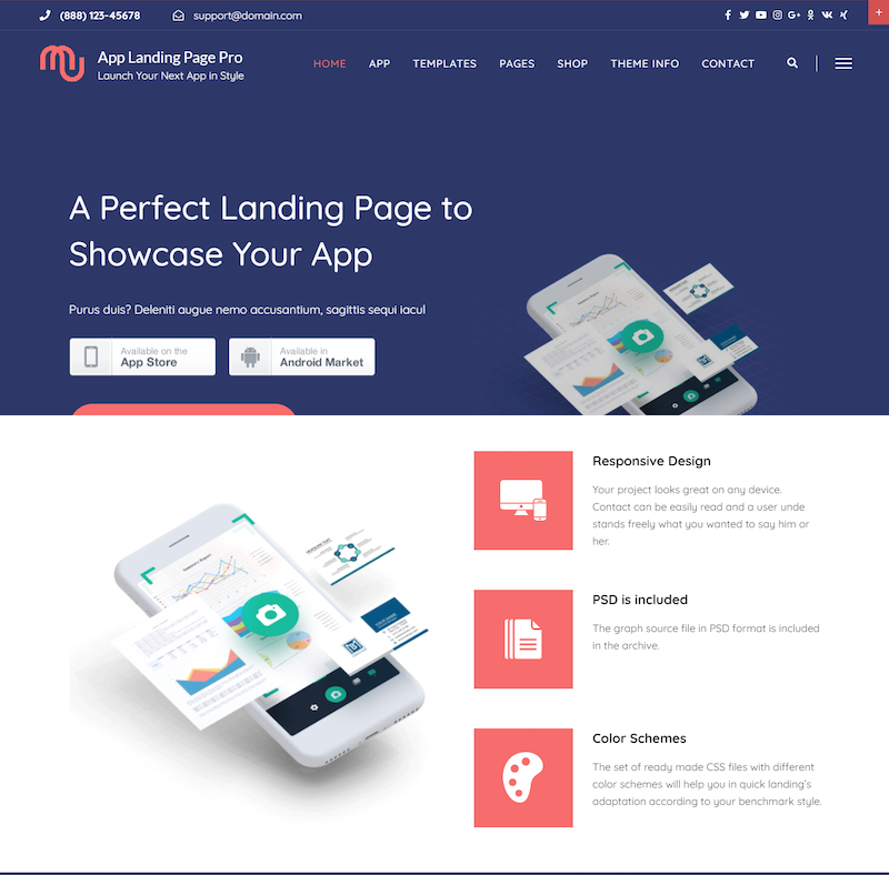 App Landingpage Pro