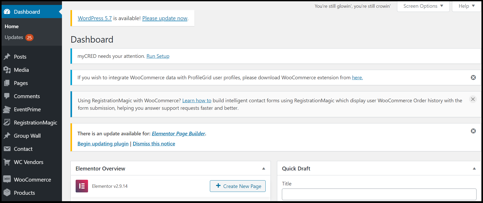 Tablero de WordPress
