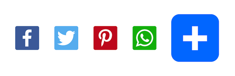 pulsanti di condivisione dei social media