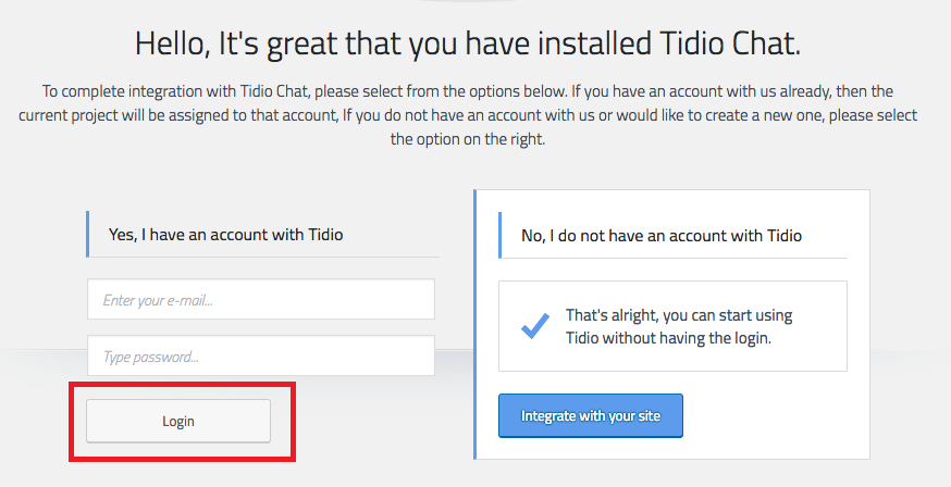 tidio ya instalado