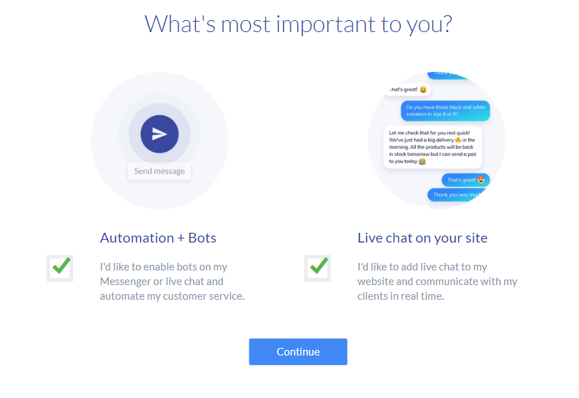 Automatización y bots de Tidio