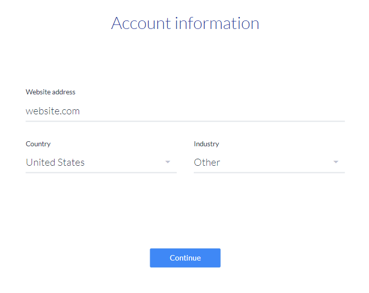 información de la cuenta tidio