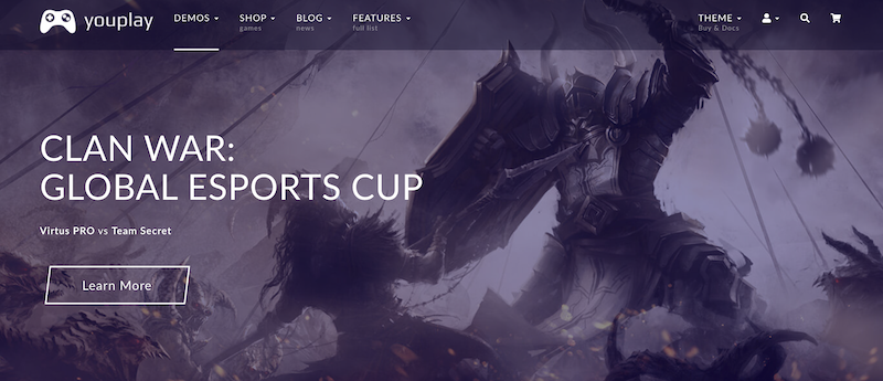 Motyw WordPress z Youplay