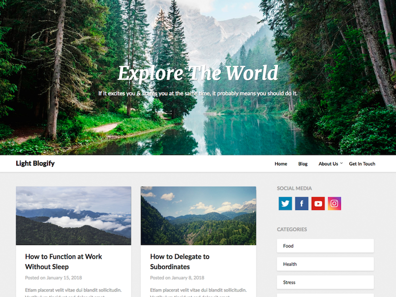 Motyw WordPress LightBlogify