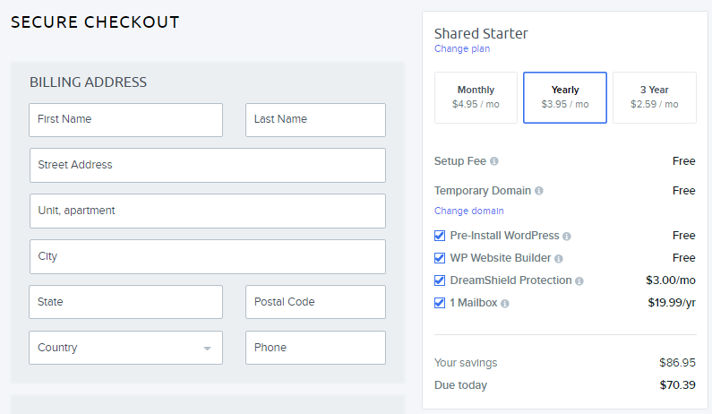 Revisão do Dreamhost