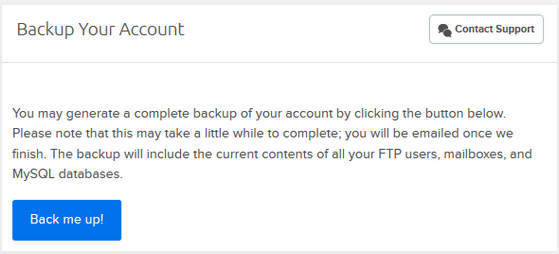 backup do host dos sonhos