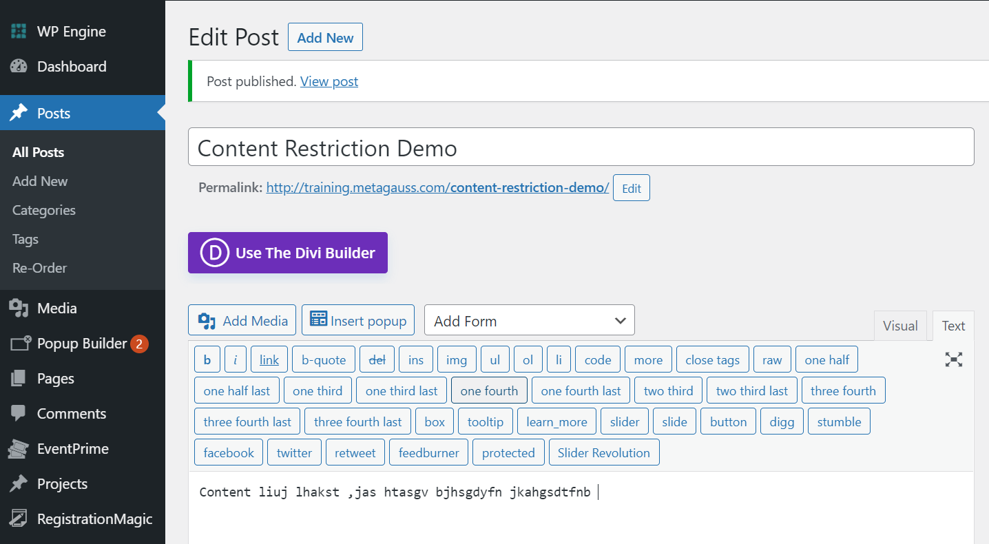 Démo post-restriction