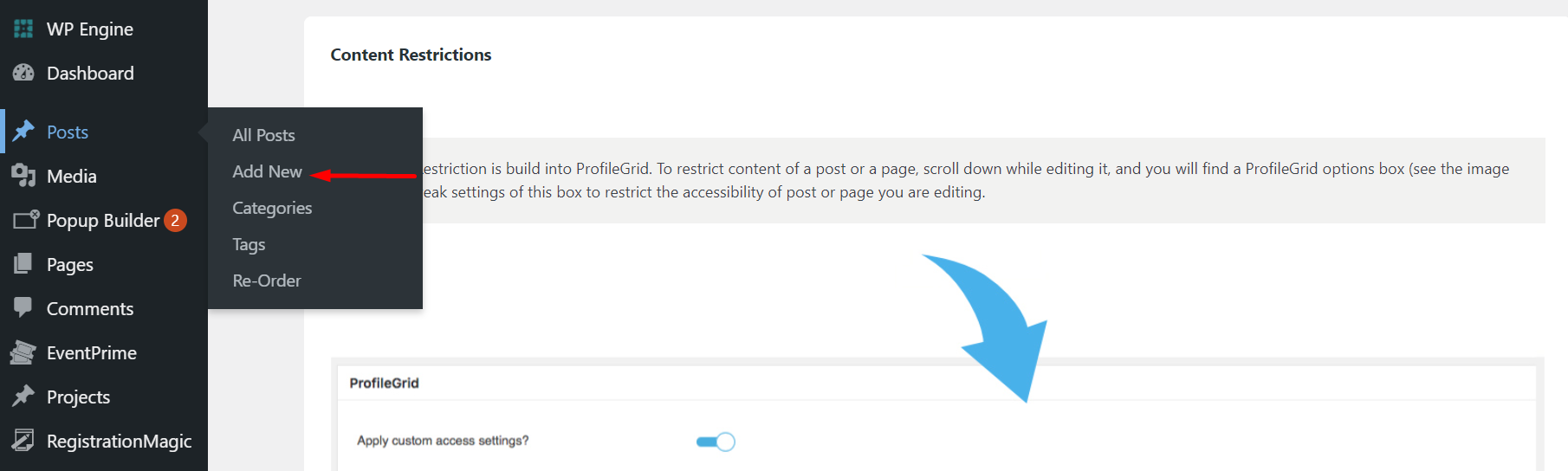 Restriction de contenu