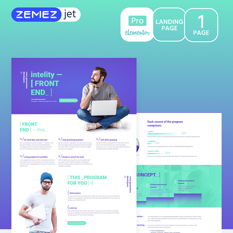 Mit Elementor Page Builder kompatible WordPress-Designs