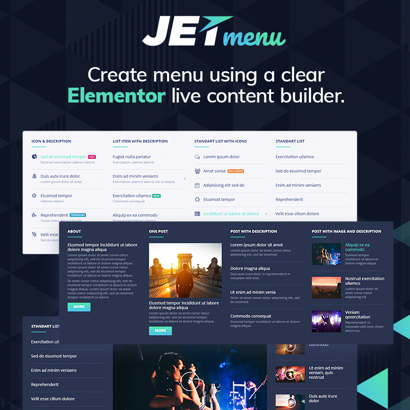 jetmenu das mit Elementor kompatible WordPress-Plugin