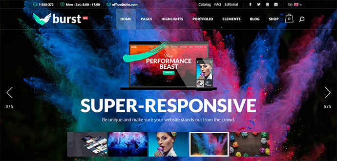 Burst – Ein mutiges und lebendiges WordPress-Theme
