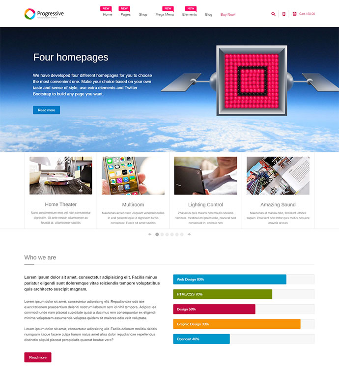 Progressives Mehrzweck-WordPress-Theme