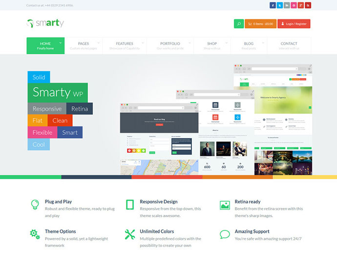 Smarty Portfolio & Shop-WordPress-Thema