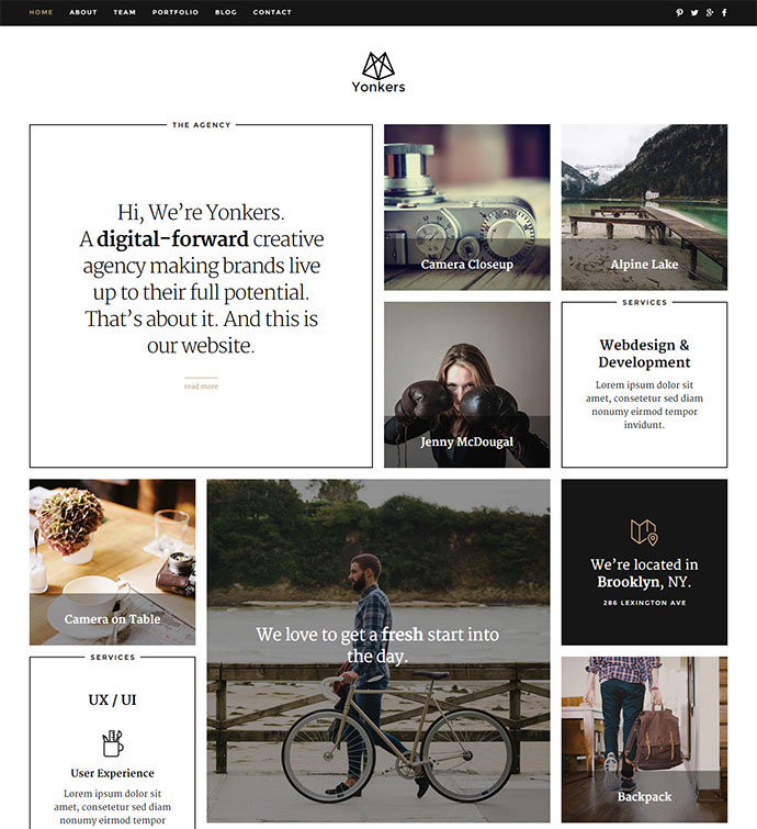 Yonkers – Tema do portfólio WP