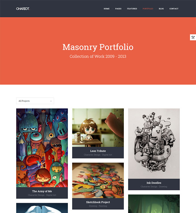Chariot - Tema de portfólio responsivo profissional