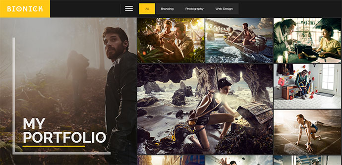 Bionick | Tema WordPress de portfólio pessoal