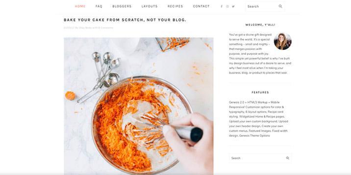 motyw potomny foodie pro genesis framework