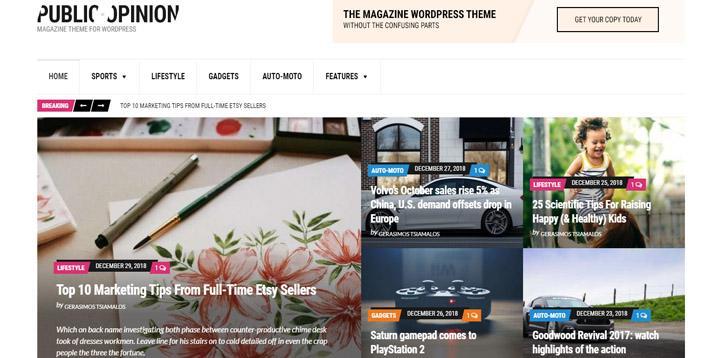 Opinia publiczna Motyw WordPress autorstwa cssigniter