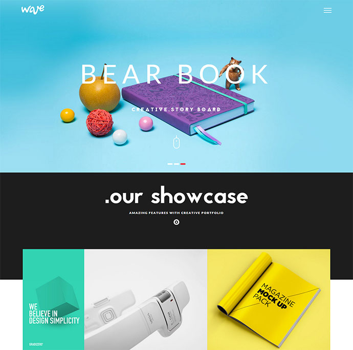 Gelombang | Tema WP Portofolio Agen & Freelancer