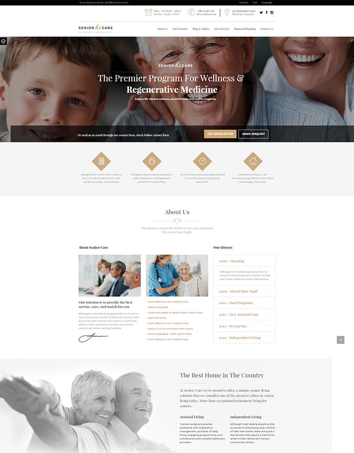 Senior | Tema WordPress Perawatan Kesehatan dan Medis