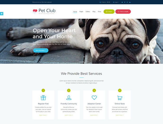 Pet Club - Услуги, Усыновление, Знакомства и Сообщество