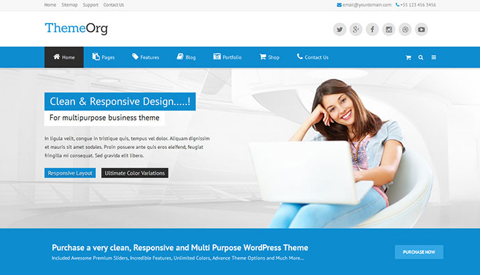 Classic — адаптивная многоцелевая тема WordPress