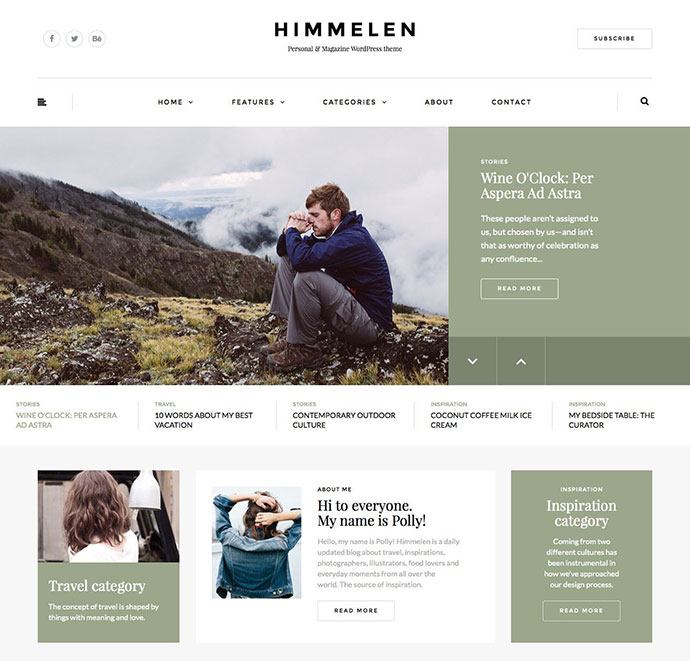 Himmelen — персональная тема блога WordPress