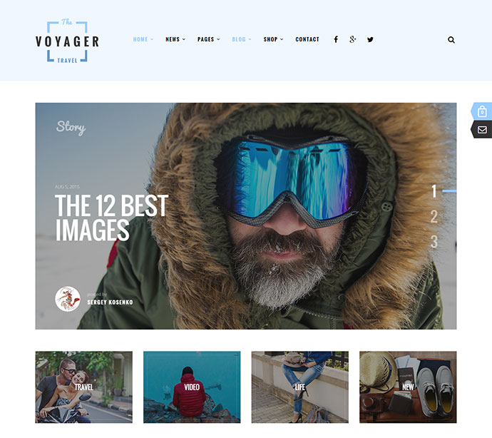 Voyager — Yaratıcı Blog WordPress Teması