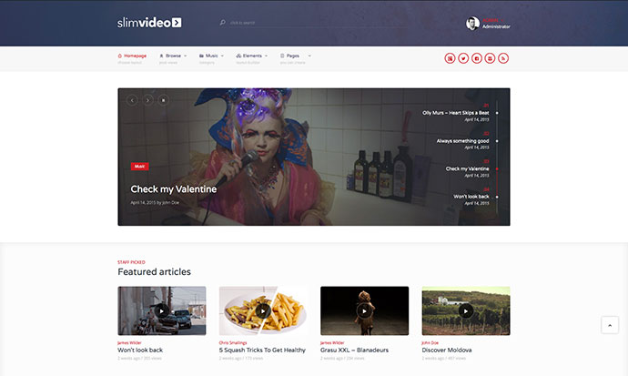 Slimvideo — Тема сообщества WordPress для видео