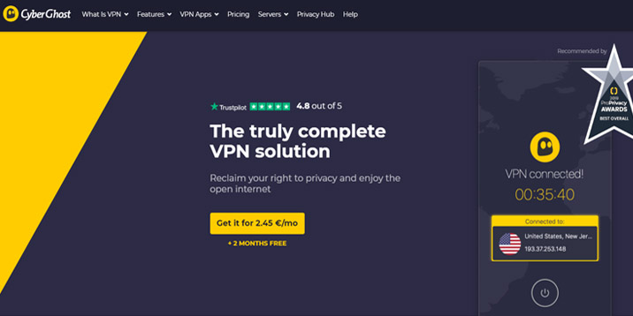Site Internet de Cyberghost