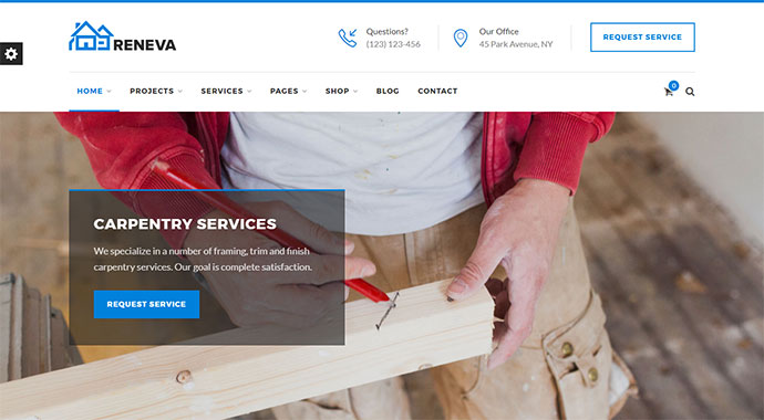 Reneva — тема WordPress для малого бизнеса + онлайн-бронирование