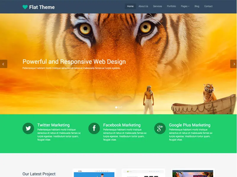Flat Theme Business / Corporate Bootstrap 免费主题