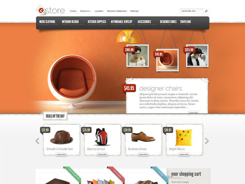Tema Wordpress sensibile a Estore