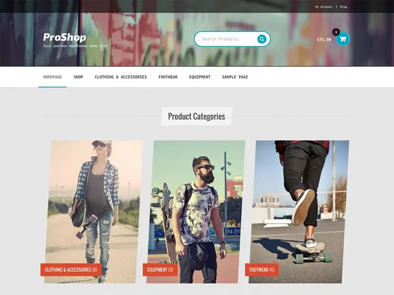 Tema Wordpress del negozio online reattivo di Proshop