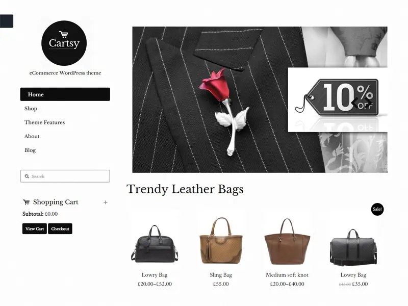 Cartsy-Ecommerce-Wordpress-Tema