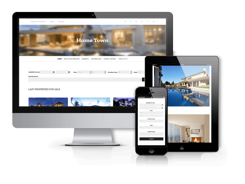Hometown - Недвижимость Joomla Шаблон