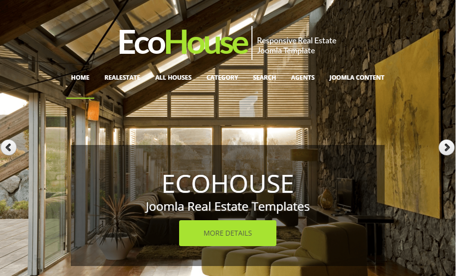 Eco House - Шаблон Joomla Недвижимость
