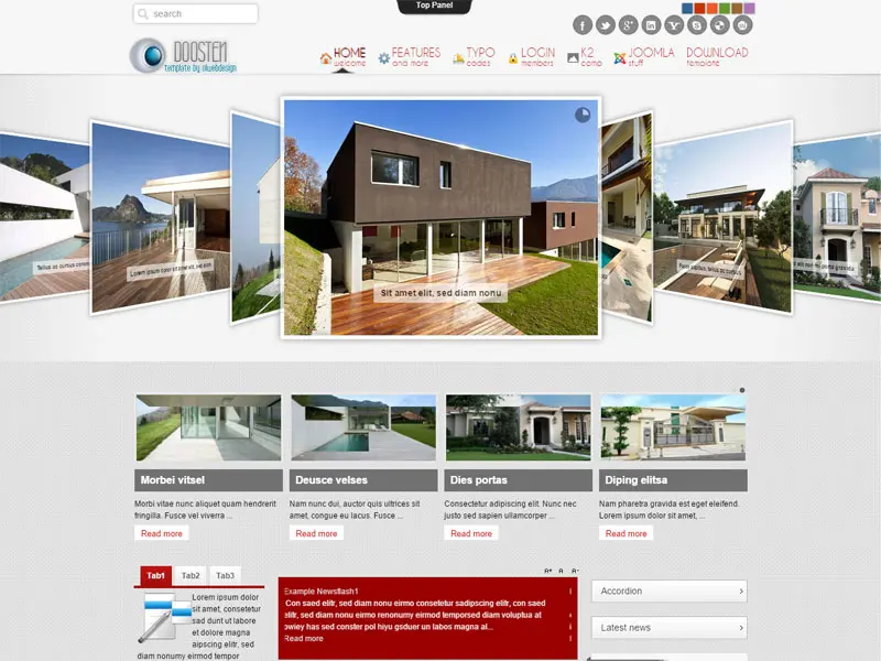 Ol Doosten Joomla Адаптивный шаблон недвижимости
