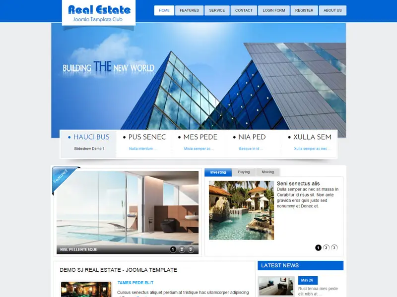 Sj Real Estate - Адаптивный шаблон Joomla