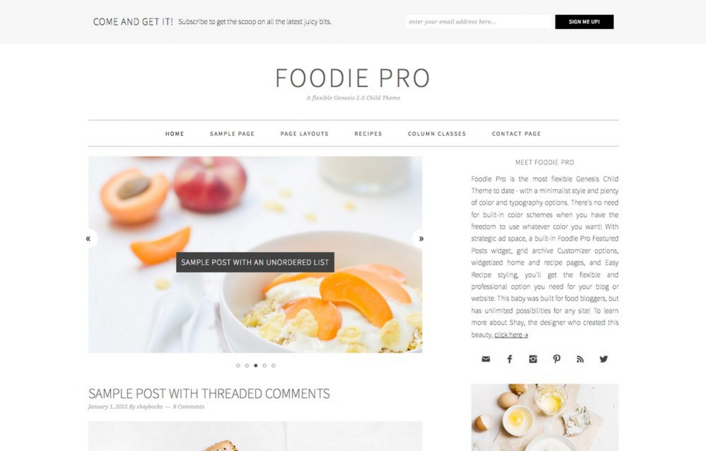 Foodie Pro 響應式 Wordpress 餐廳主題