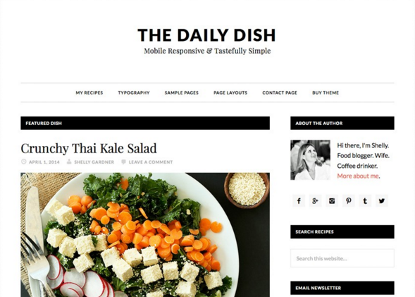 Daily Dish Wordpress 餐廳響應式主題