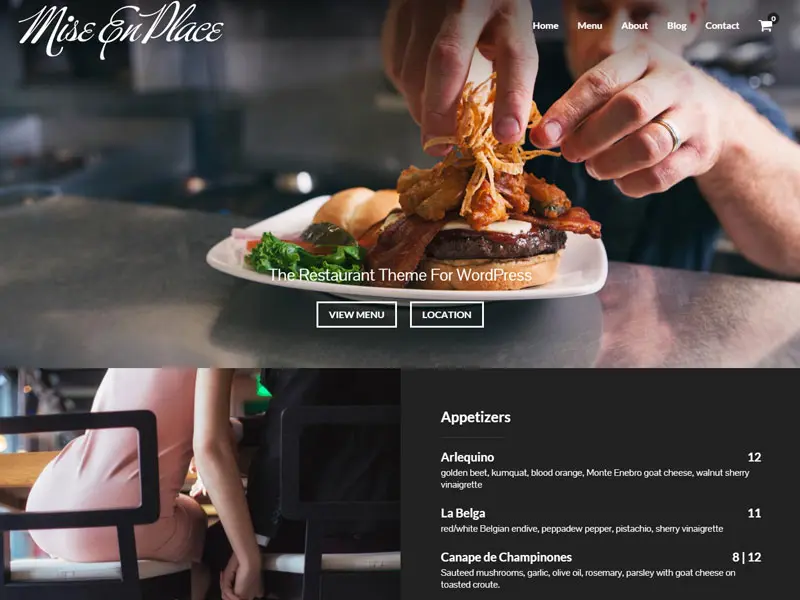 餐廳的 Mise En Place WordPress 主題