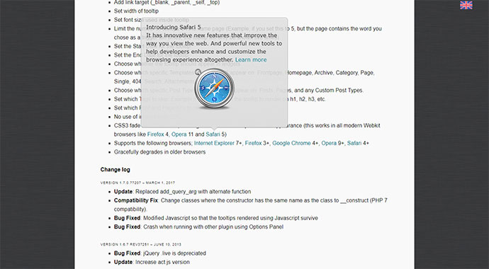 WordPress 的自動 CSS 工具提示