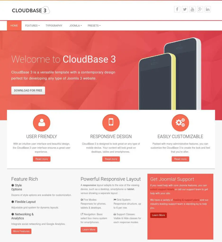 4-Cloudbase-Шаблон Joomla
