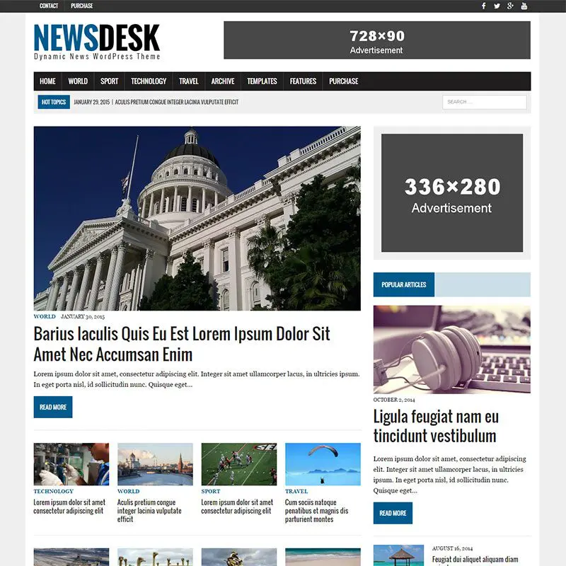 موضوع وورد Mh- Newsdesk