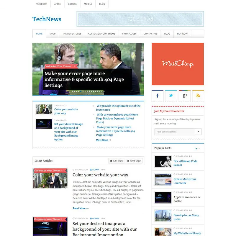 قالب مجلة Technews Wordpress