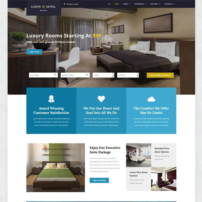 Luxon Joomla Hotelvorlage