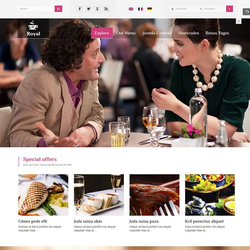 Sj-Royal Joomla Hotelvorlage